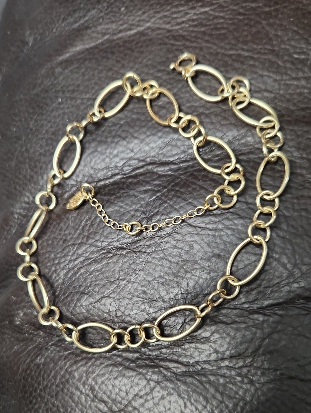 Gold-Tone Oval Link Necklace - Women Jewelry ANNA BECK